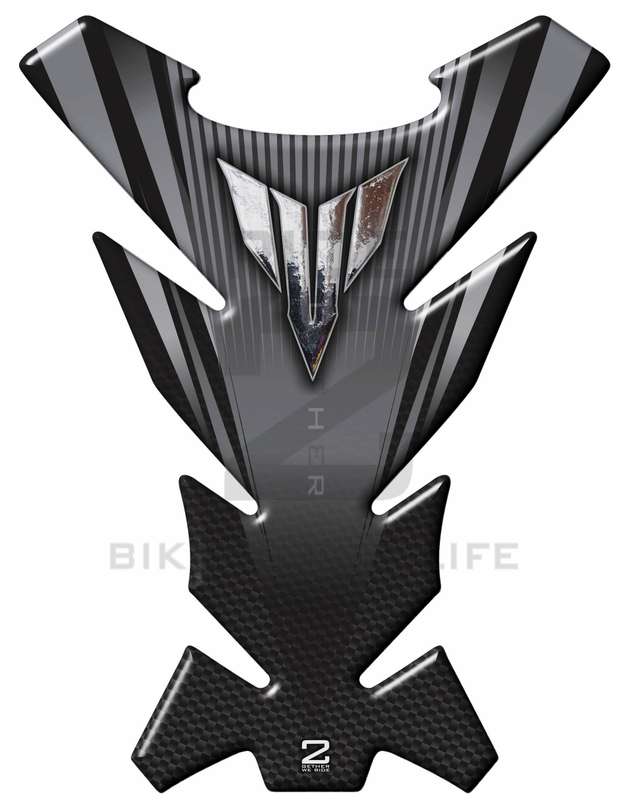 Yamaha MT Series. Black and Silver Grey Motor Bike Tank Pad Protectors. MT 01. MT 03. MT 07. MT 0...