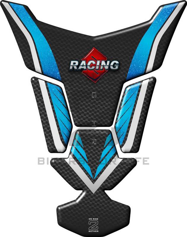 Suzuki Blue and Black Carbon Fibre Tank Pad Protector. Fits 2016 - 2022 models