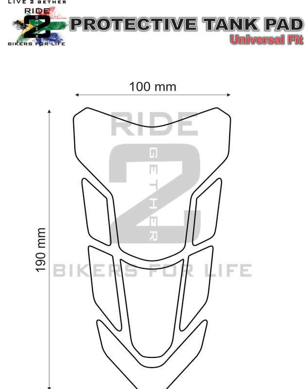 Ducati Black Motor Bike Tank Pad