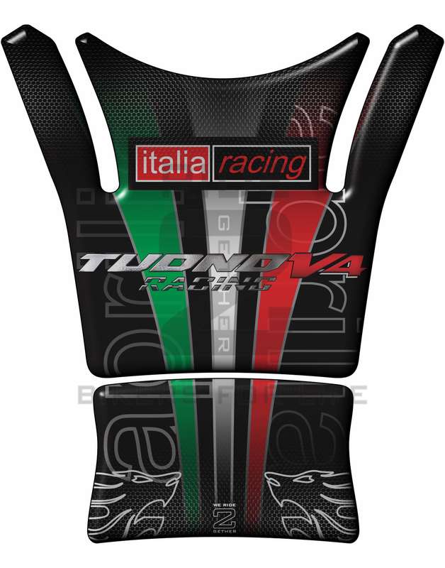 Aprilia Tuono V4 2021 - 2022  Black Tank Pad Protector.