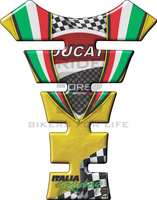 Ducati Yellow Pitted Tank Pad