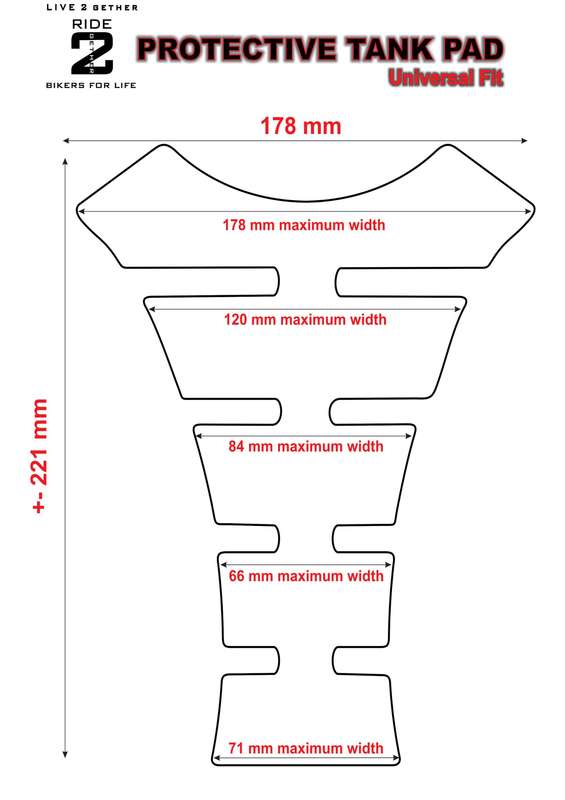 Universal Fit White and Black Monster Tank Pad Protector. A Street Pad which fits most models.