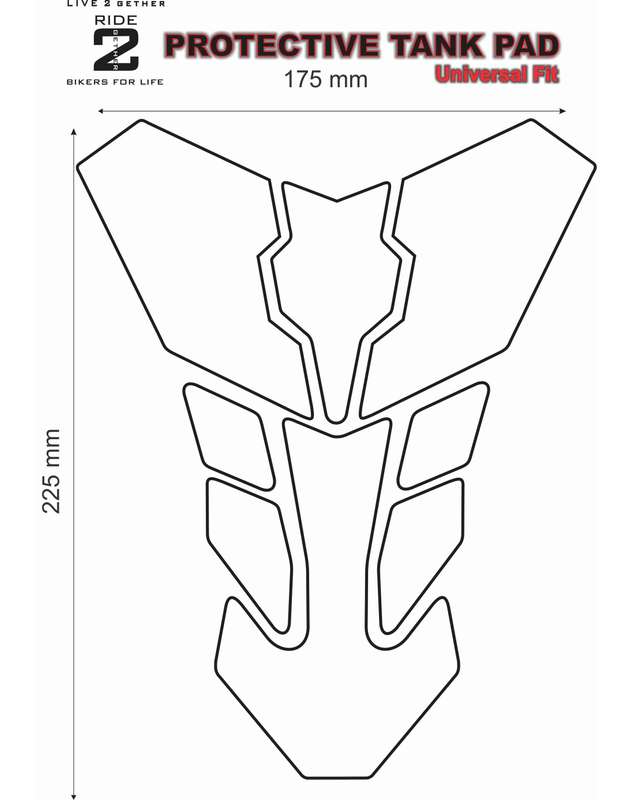 Suzuki Black, Red and Chrome Transformer Tank Pad Protector. Fits 1990 - 2023 models