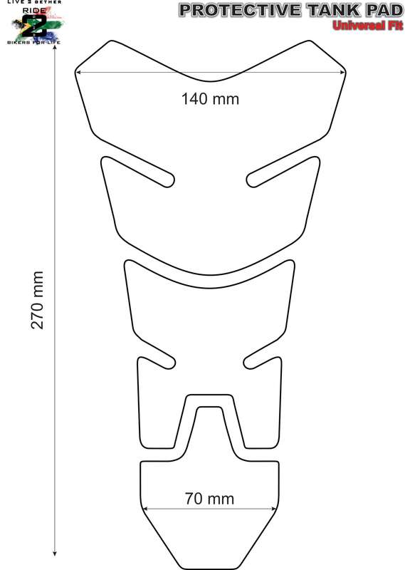BMW K 1600 GTL Red and Black Tank Pad Protector.