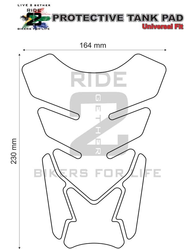 Yamaha Yellow, Black, and Chrome Silver Grey Standard R Series Tank Pad Protector. Fits most R se...