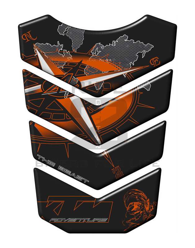 KTM Black Adventure . The Beast Generic Tank Pad. A universal Tank Pad which fits most KTM  Motor...