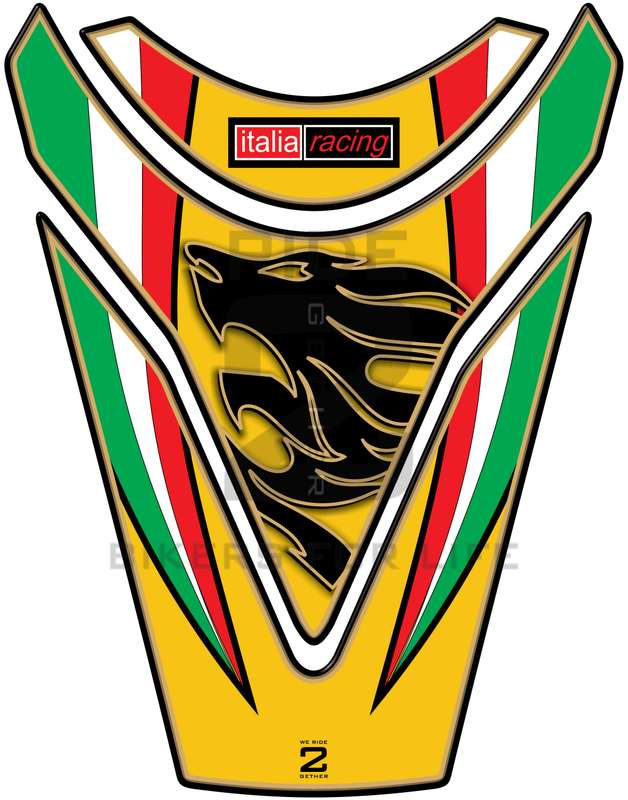 Aprilia Tuona RSV4 Yellow Tank Pad Protector . 2009 - 2014