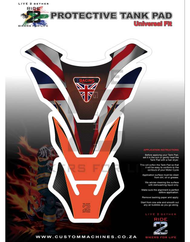 Triumph Orange Universal Fit Tank Pad Protector