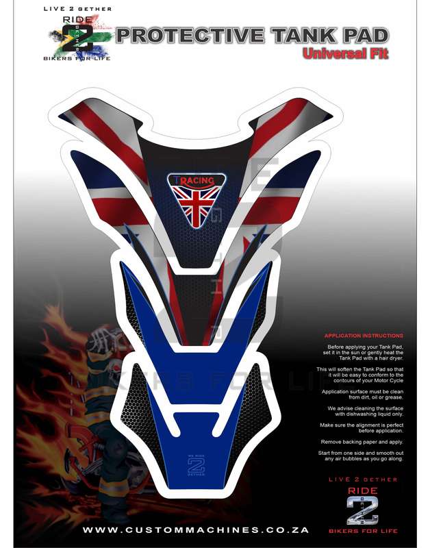 Triumph Blue Universal Fit Tank Pad Protector