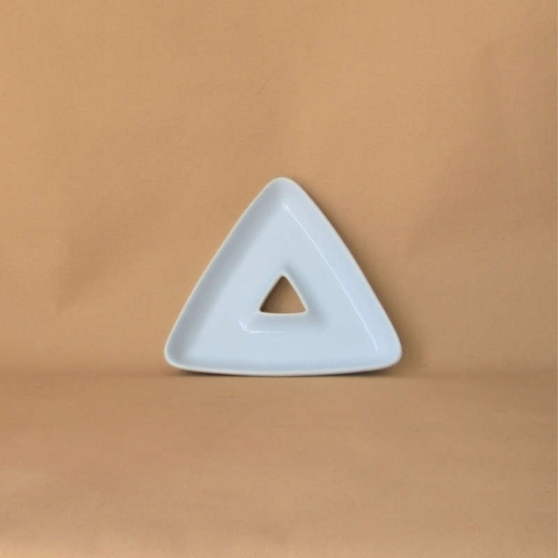 Basic White Triangular Ceramic Snack Dish