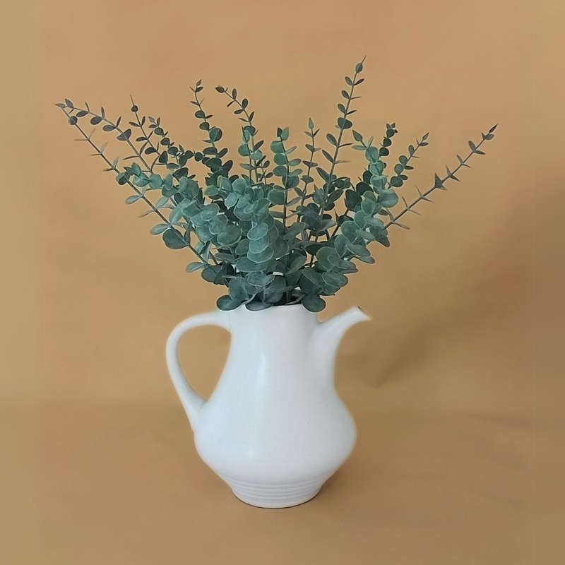 Large Upcycled Tea Pot (no lid) includes Artificial Greenery