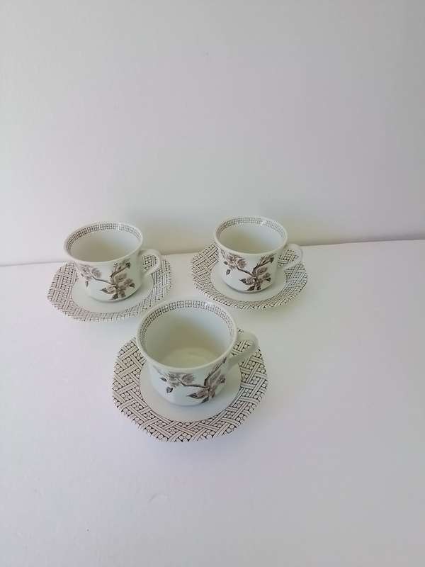 Set of 3 Royal Staffordshire Cups and Saucers