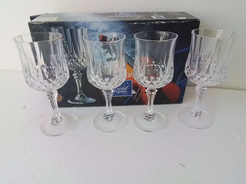 Set of 4 Longchamp Cristal d'Arques France Glasses