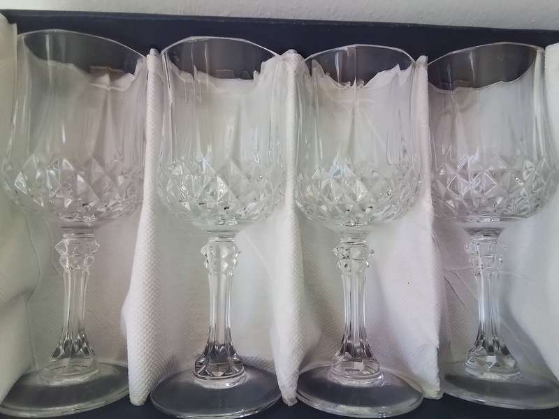Set of 4 Longchamp Cristal d'Arques France Glasses