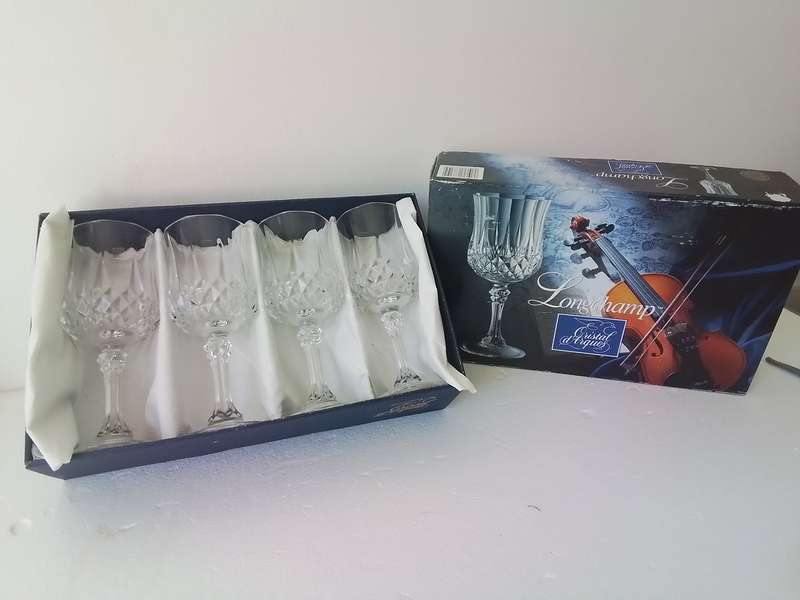 Set of 4 Longchamp Cristal d'Arques France Glasses