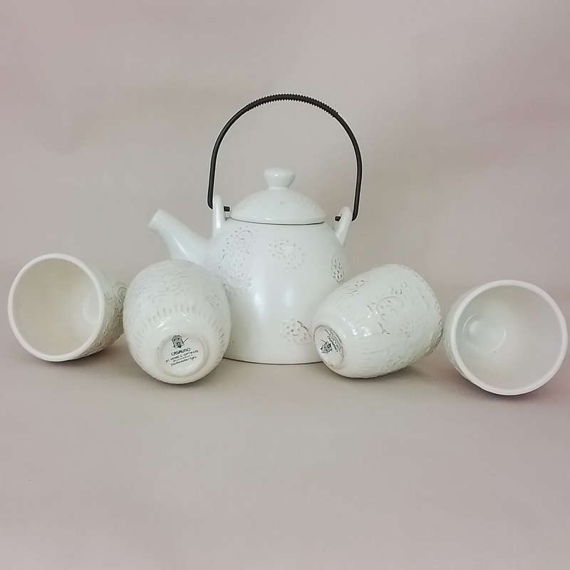Japanese Style Tea Set with Serving Plates