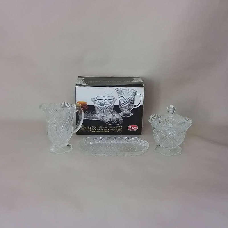 Exquisite Article Series Glassware 3pcs Tea Set-New