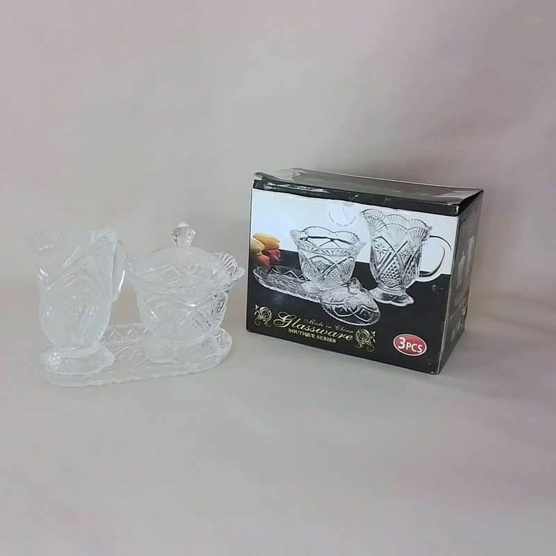 Exquisite Article Series Glassware 3pcs Tea Set-New