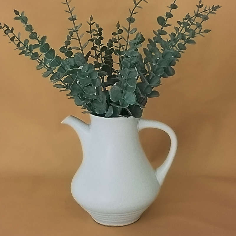 Large Upcycled Tea Pot (no lid) includes Artificial Greenery