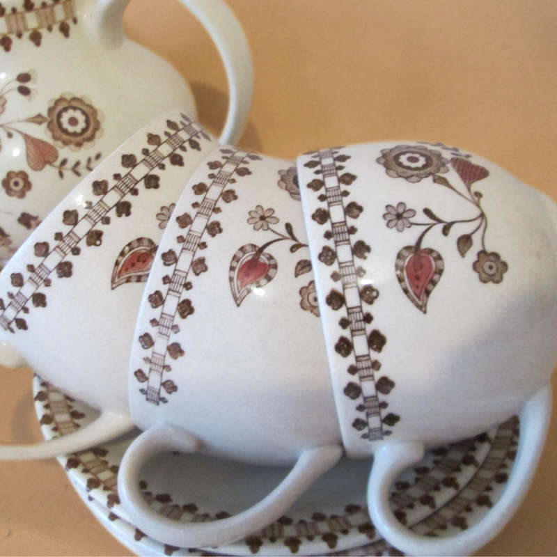 Staffordshire Old Granite Johnson Bros Jamestown Tea Set