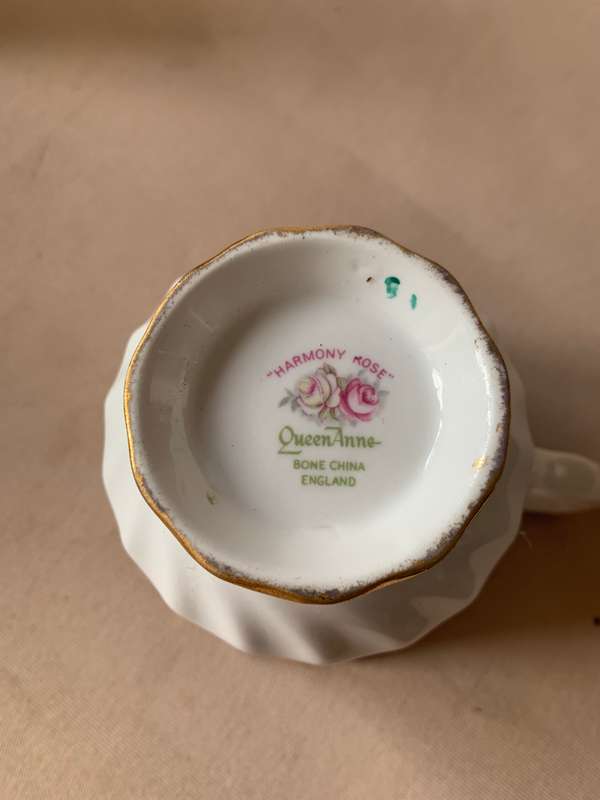 Queen Anne Harmony Rose Tea Cups