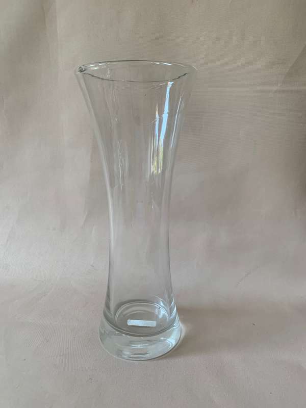 Heavy Clear Glass Vase 31.5cm