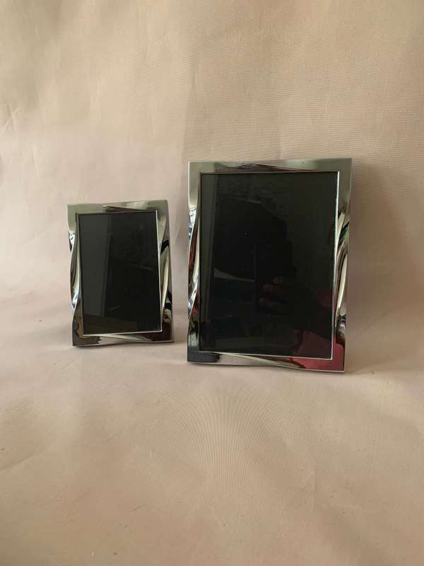 Set of 2 Stainless Steel Picture Frames