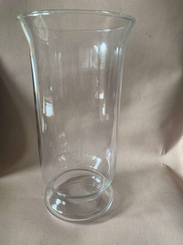 Clear Glass Vase / Candle Holder 24.5cm