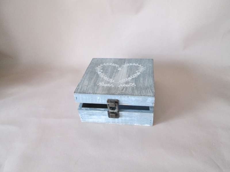 Grey Wooden Vintage Gift Box