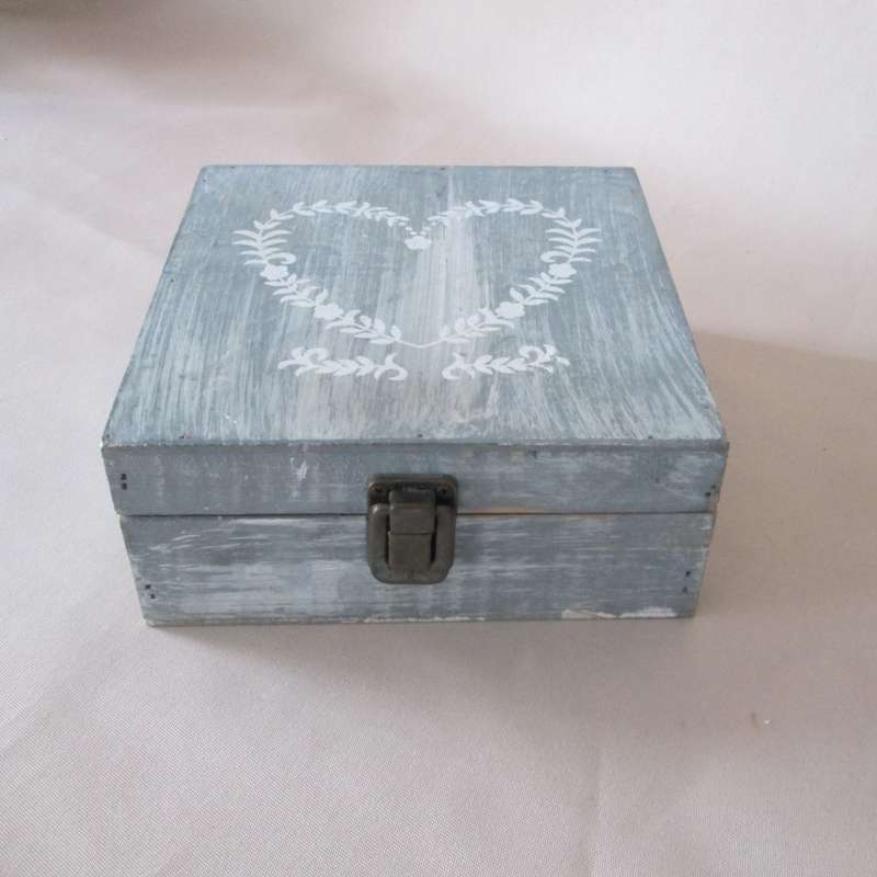 Grey Wooden Vintage Gift Box