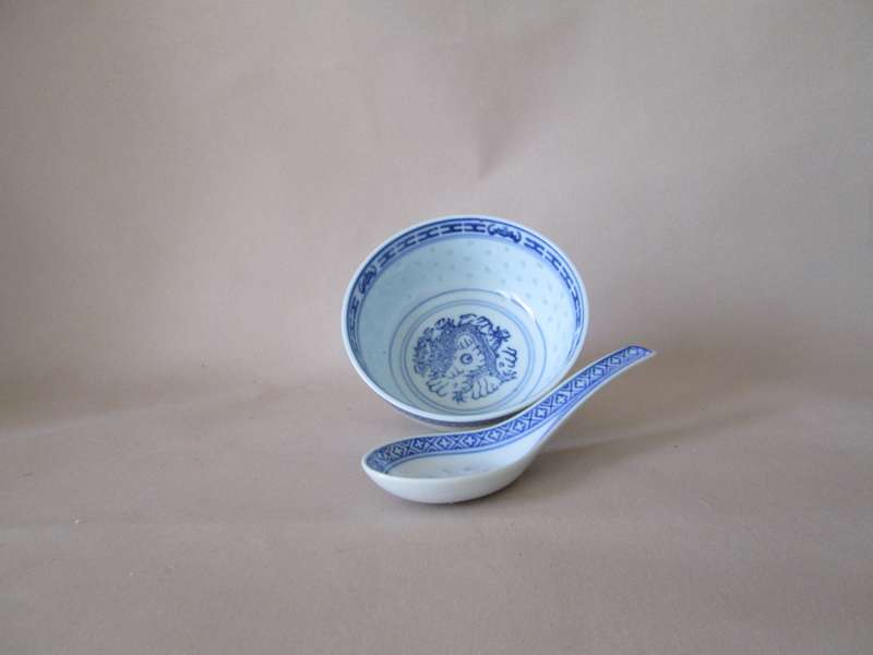 Chinese Bowl and Spoon Set