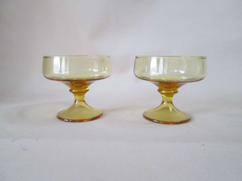 Golden Brown Dessert Glasses