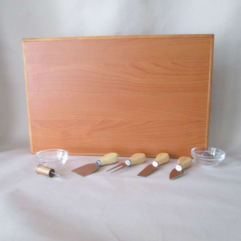 Solid Oak Cheese Board Set