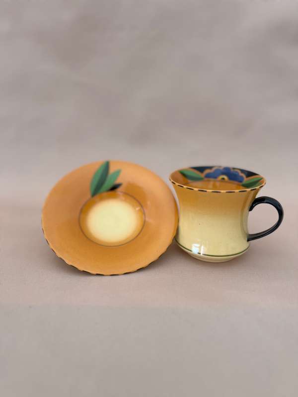 Happy China Tea Cup & Saucer