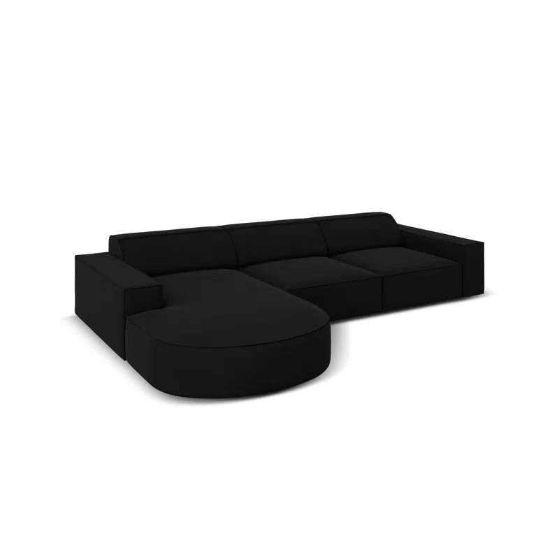Marcel Velvet 3 Seater Right Sectional Sofa 