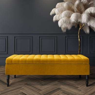 Safi Panel Top Ottoman Storage Bench