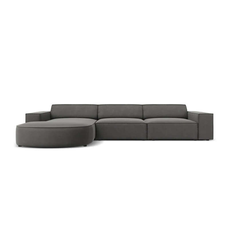 Marcel Velvet 3 Seater Right Sectional Sofa 