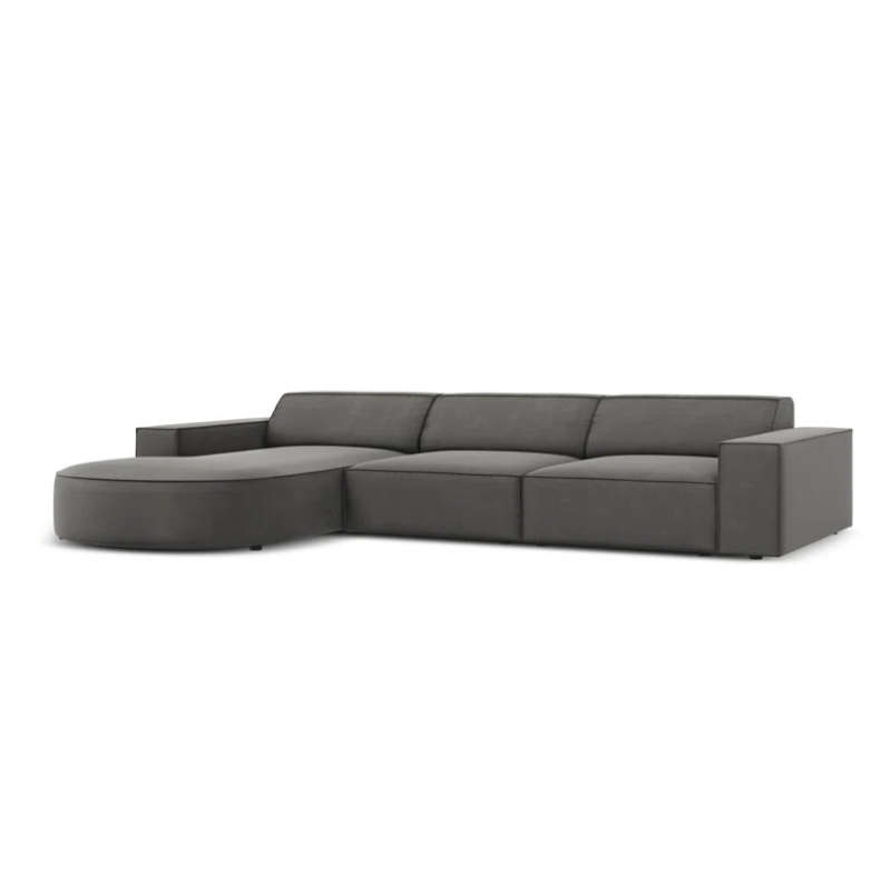 Marcel Velvet 3 Seater Right Sectional Sofa 
