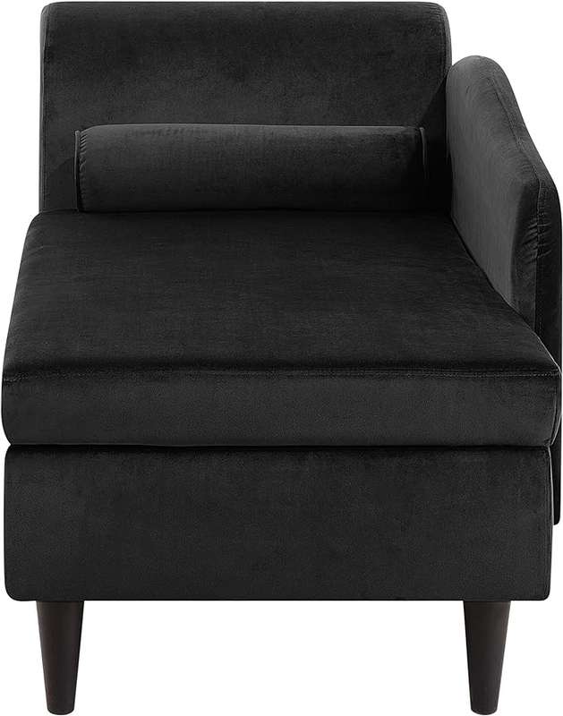 Larah Velvet Chaise Lounge with Storage