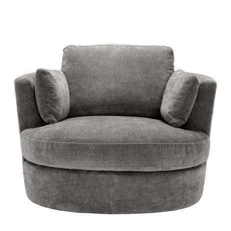 Atlas Barrel Lounger Accent Chair/ Cuddle sofa Channel Lavish Fabric