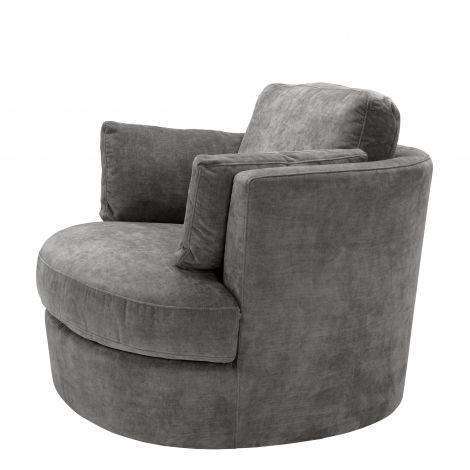 Atlas Barrel Lounger Accent Chair/ Cuddle sofa Channel Lavish Fabric