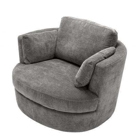 Atlas Barrel Lounger Accent Chair/ Cuddle sofa Channel Lavish Fabric