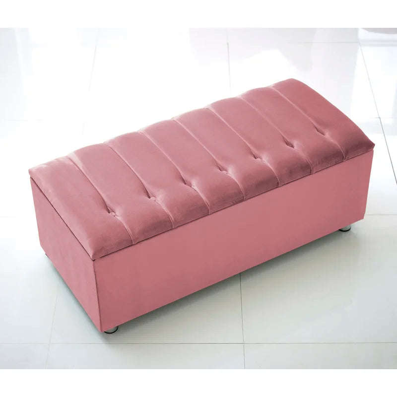 Cammy Velvet Storage Ottoman