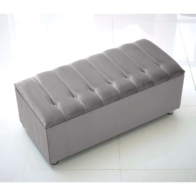 Cammy Velvet Storage Ottoman