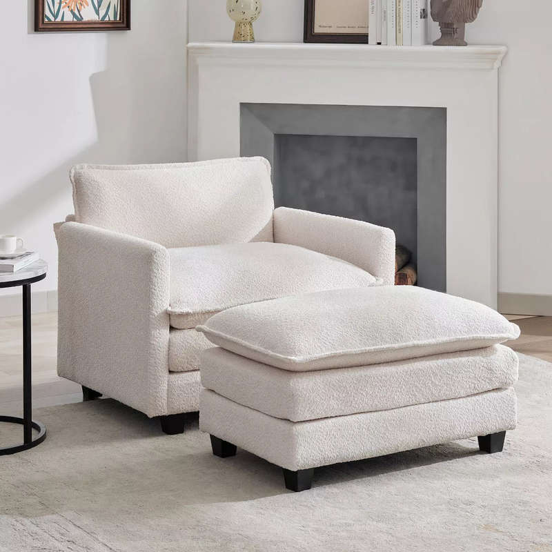 Marco 1 Seater Sofa Armchair with Ottoman