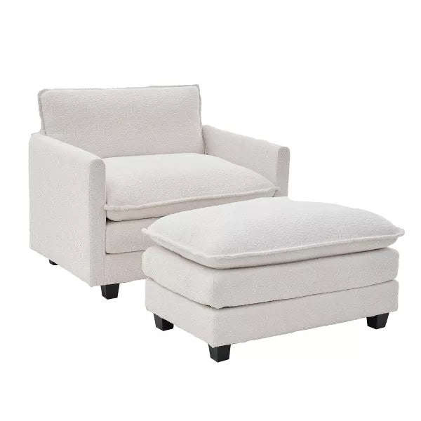 Marco 1 Seater Sofa Armchair with Ottoman