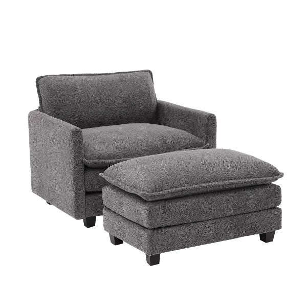 Marco 1 Seater Sofa Armchair with Ottoman