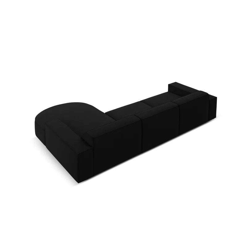 Marcel Velvet 3 Seater Left Sectional Sofa 