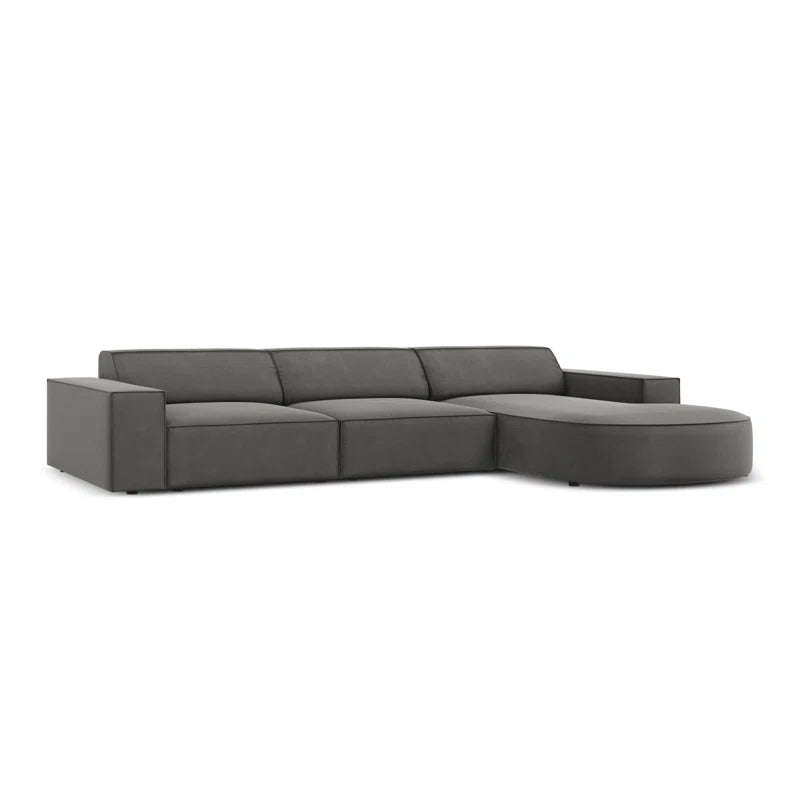 Marcel Velvet 3 Seater Left Sectional Sofa 