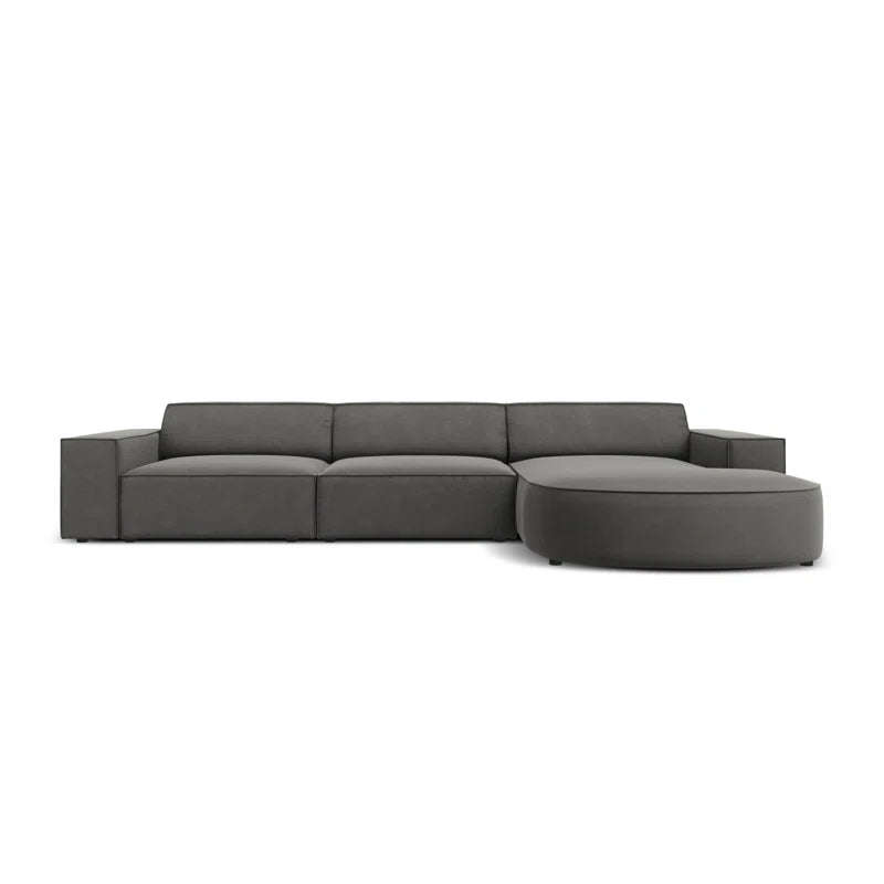 Marcel Velvet 3 Seater Left Sectional Sofa 